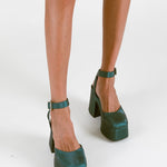 MIM Sandalia de tacón LIZARD VERDE