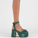 MIM Sandalia de tacón LIZARD VERDE