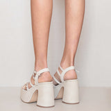 MIM Sandalia de tacón MALONEYS ECRU