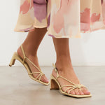 MIM Sandalia de tacón Merci Amarillo