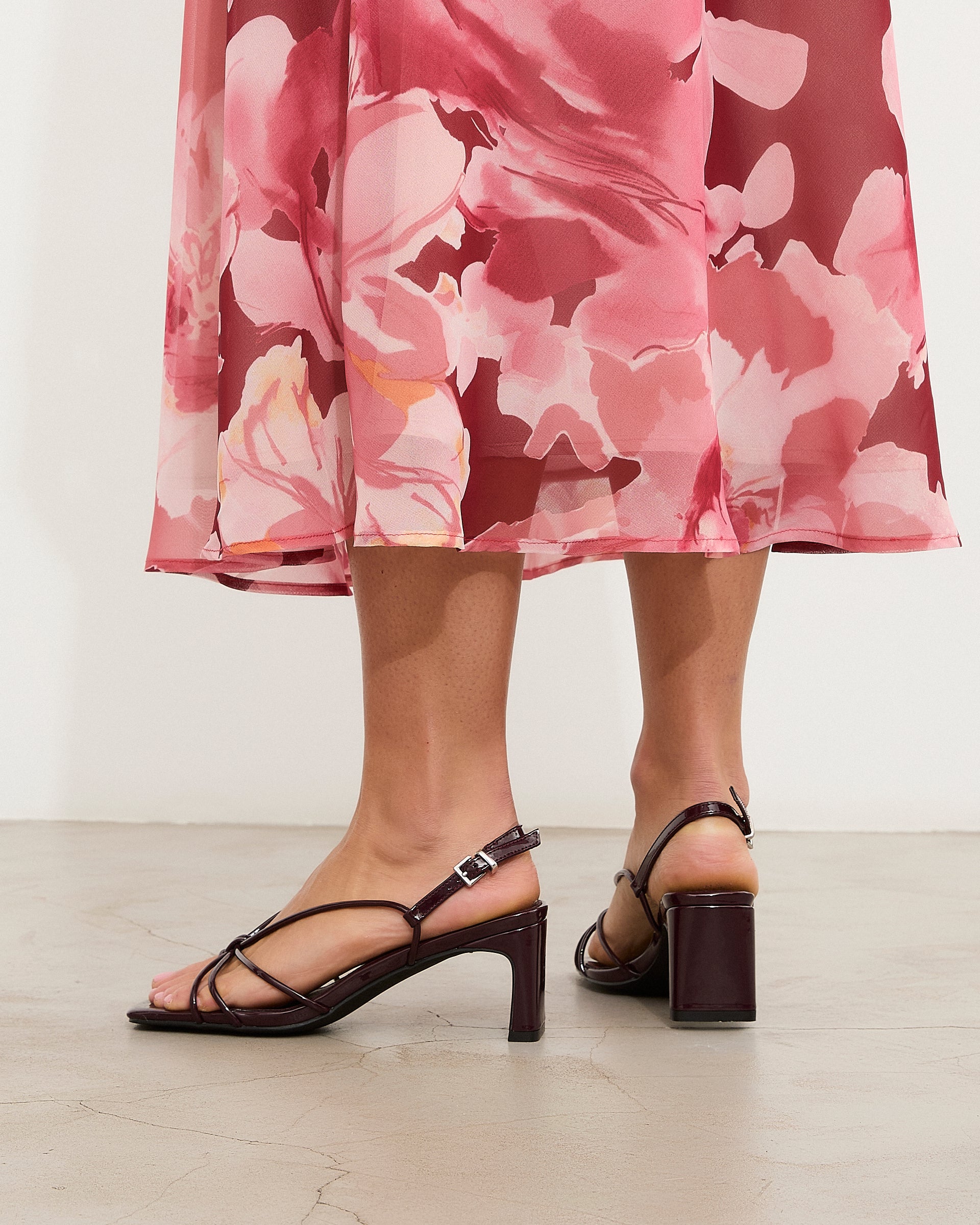 MIM Sandalia de tacón Merci Burdeos