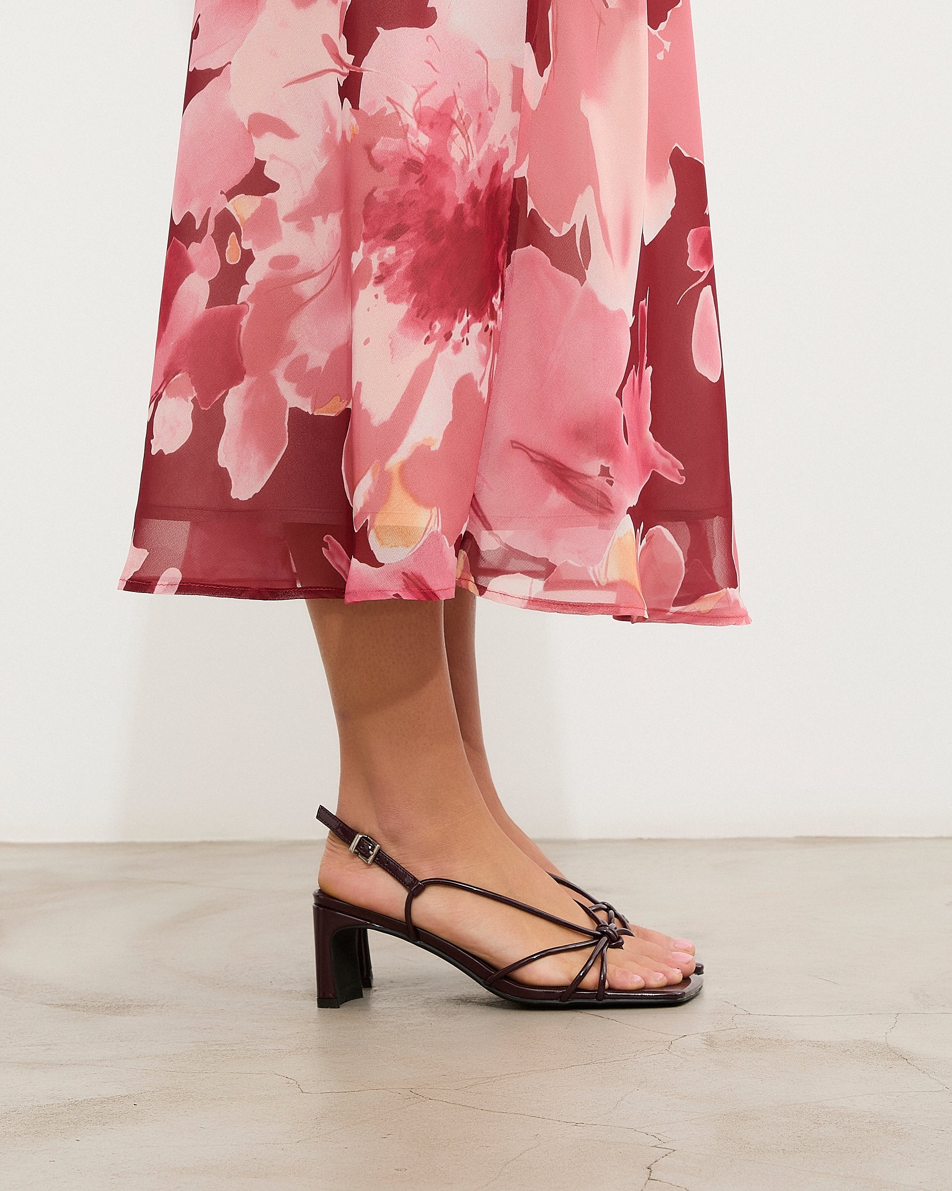 MIM Sandalia de tacón Merci Burdeos