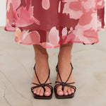 MIM Sandalia de tacón Merci Burdeos