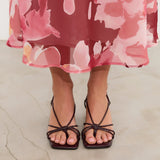 MIM Sandalia de tacón Merci Burdeos