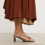 MIM Sandalia de tacón Merci Metalizado