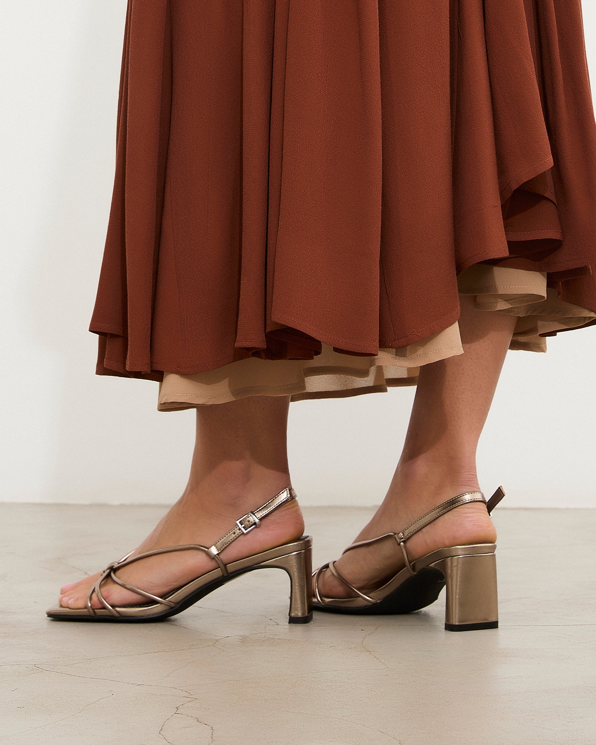 MIM Sandalia de tacón Merci Metalizado