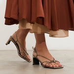 MIM Sandalia de tacón Merci Metalizado