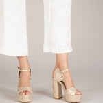 MIM Sandalia de tacón MILOS DORADO