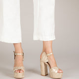 MIM Sandalia de tacón MILOS DORADO