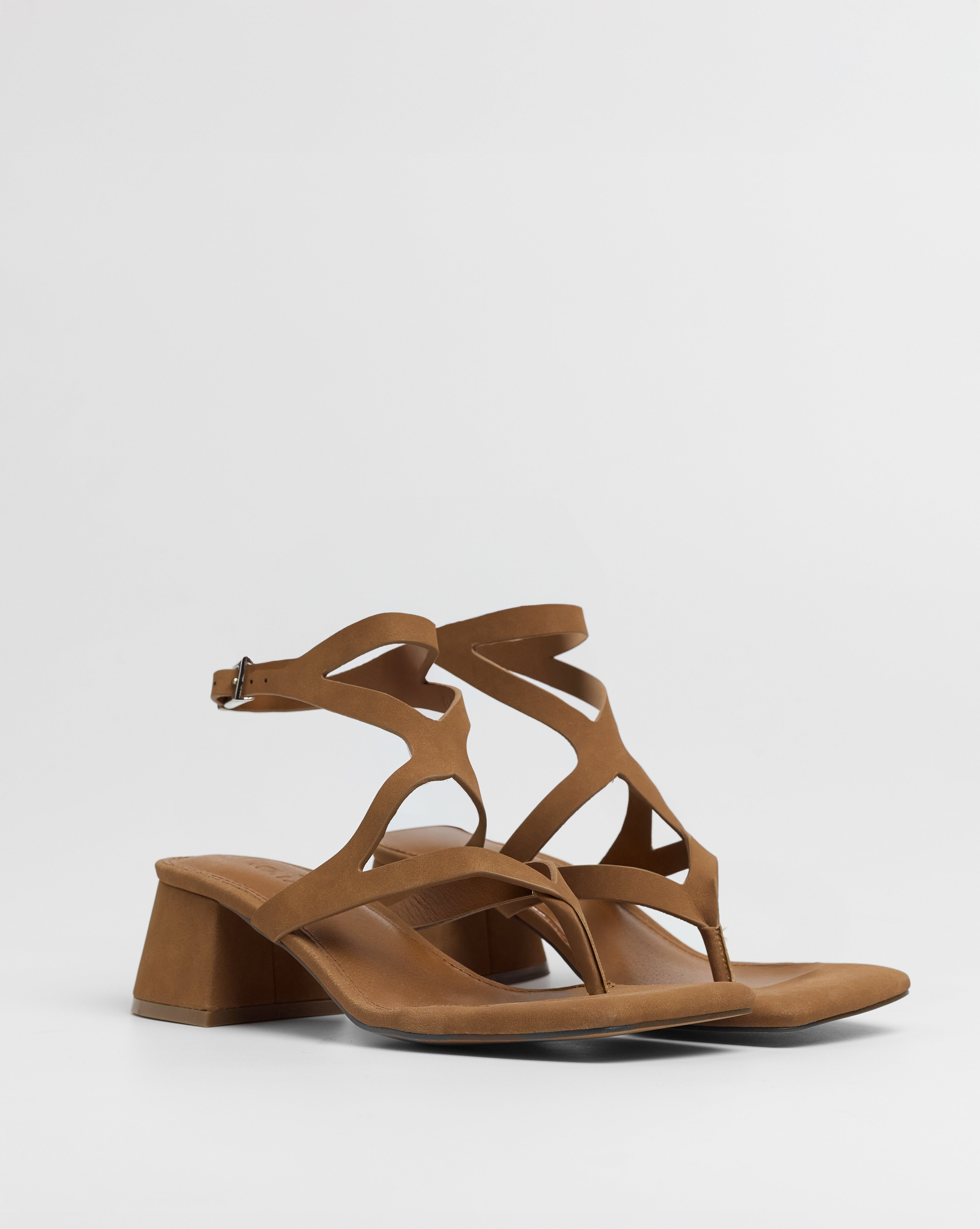 MIM Sandalia de tacón Morey Caramelo