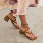 MIM Sandalia de tacón Morey Caramelo