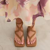 MIM Sandalia de tacón Morey Caramelo