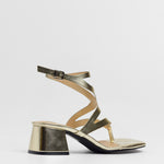 MIM Sandalia de tacón Morey Dorado