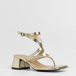 MIM Sandalia de tacón Morey Dorado