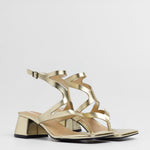 MIM Sandalia de tacón Morey Dorado