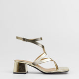 MIM Sandalia de tacón Morey Dorado