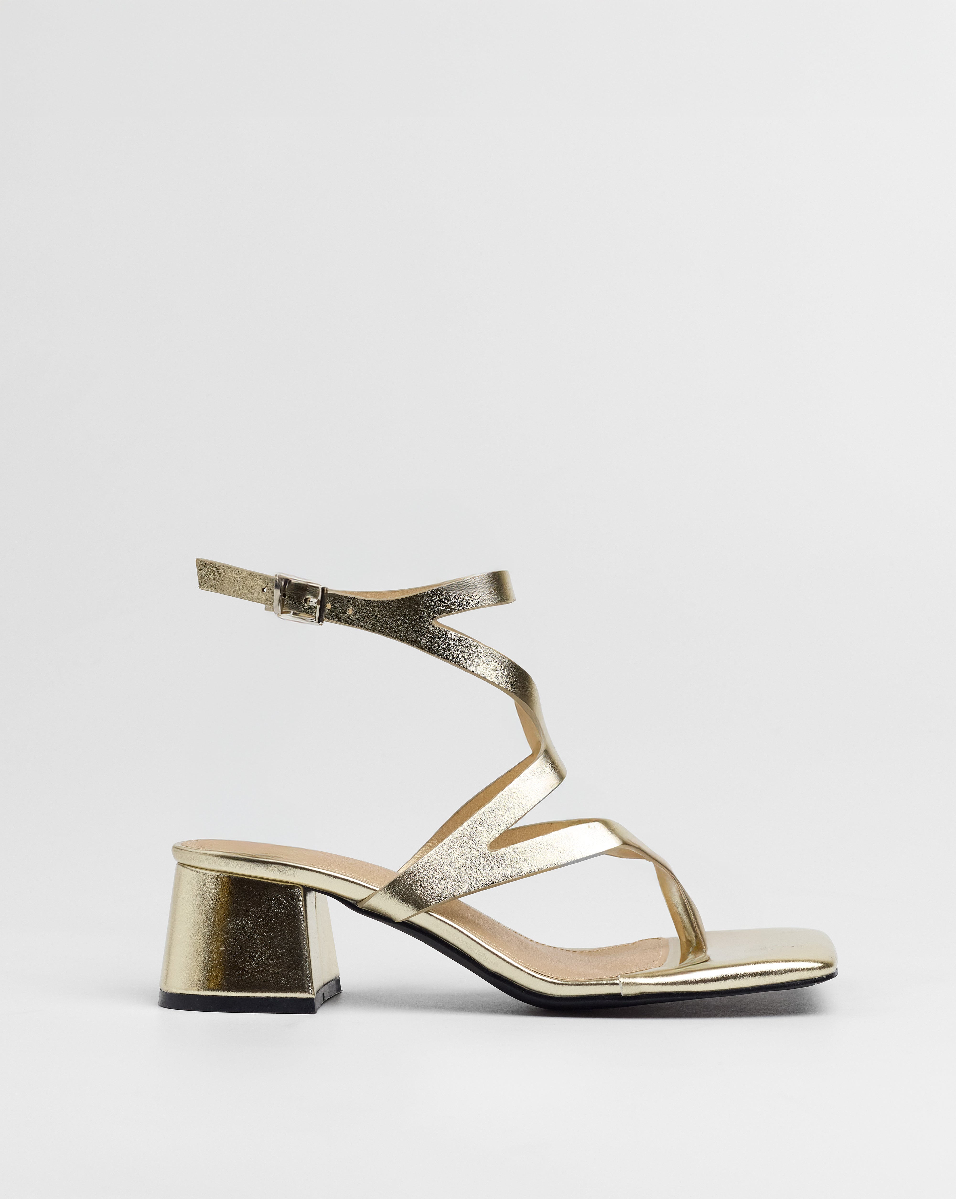 MIM Sandalia de tacón Morey Dorado