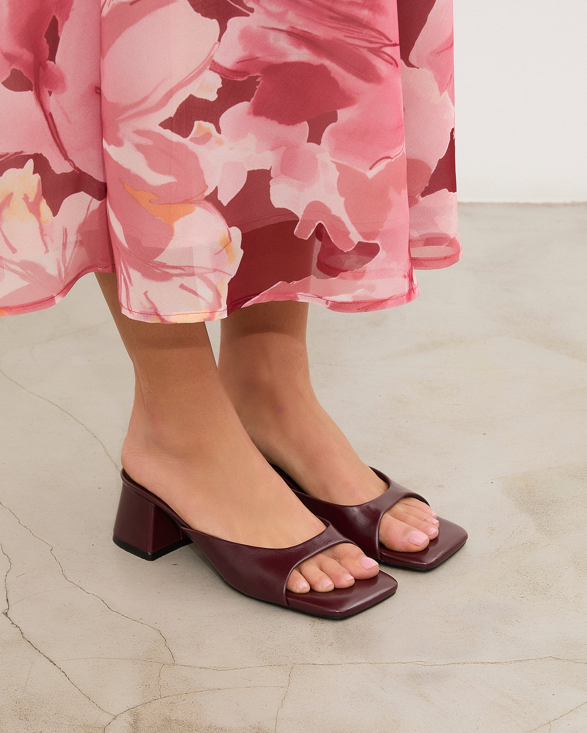 MIM Sandalia de tacón Murfy Burdeos