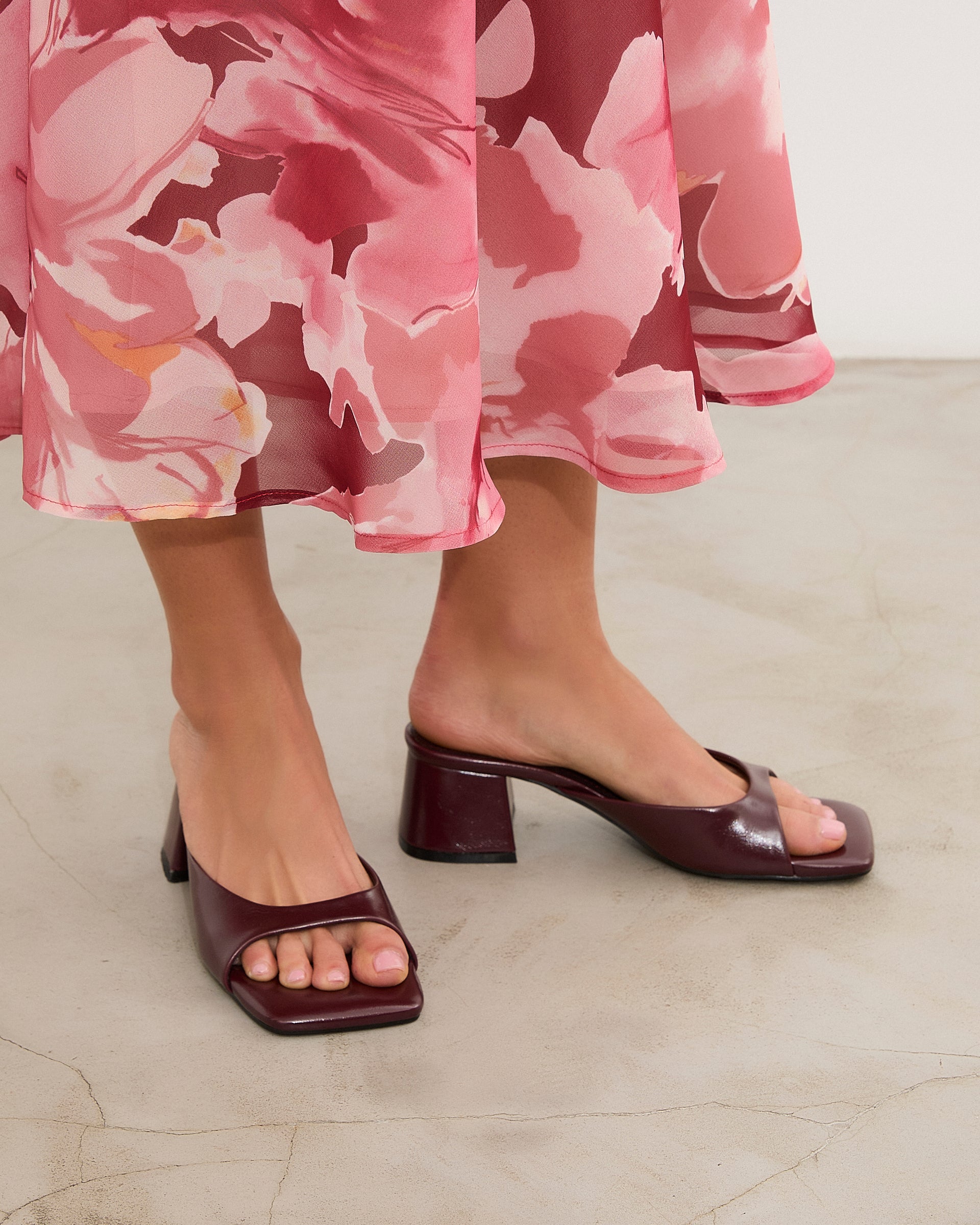 MIM Sandalia de tacón Murfy Burdeos