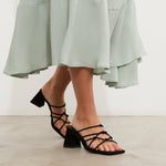 MIM Sandalia de tacón Nats Negro