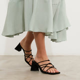 MIM Sandalia de tacón Nats Negro