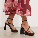 MIM Sandalia de tacón Nelly Burdeos