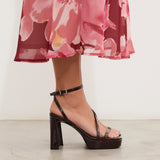 MIM Sandalia de tacón Nelly Burdeos