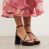 MIM Sandalia de tacón Nelly Burdeos