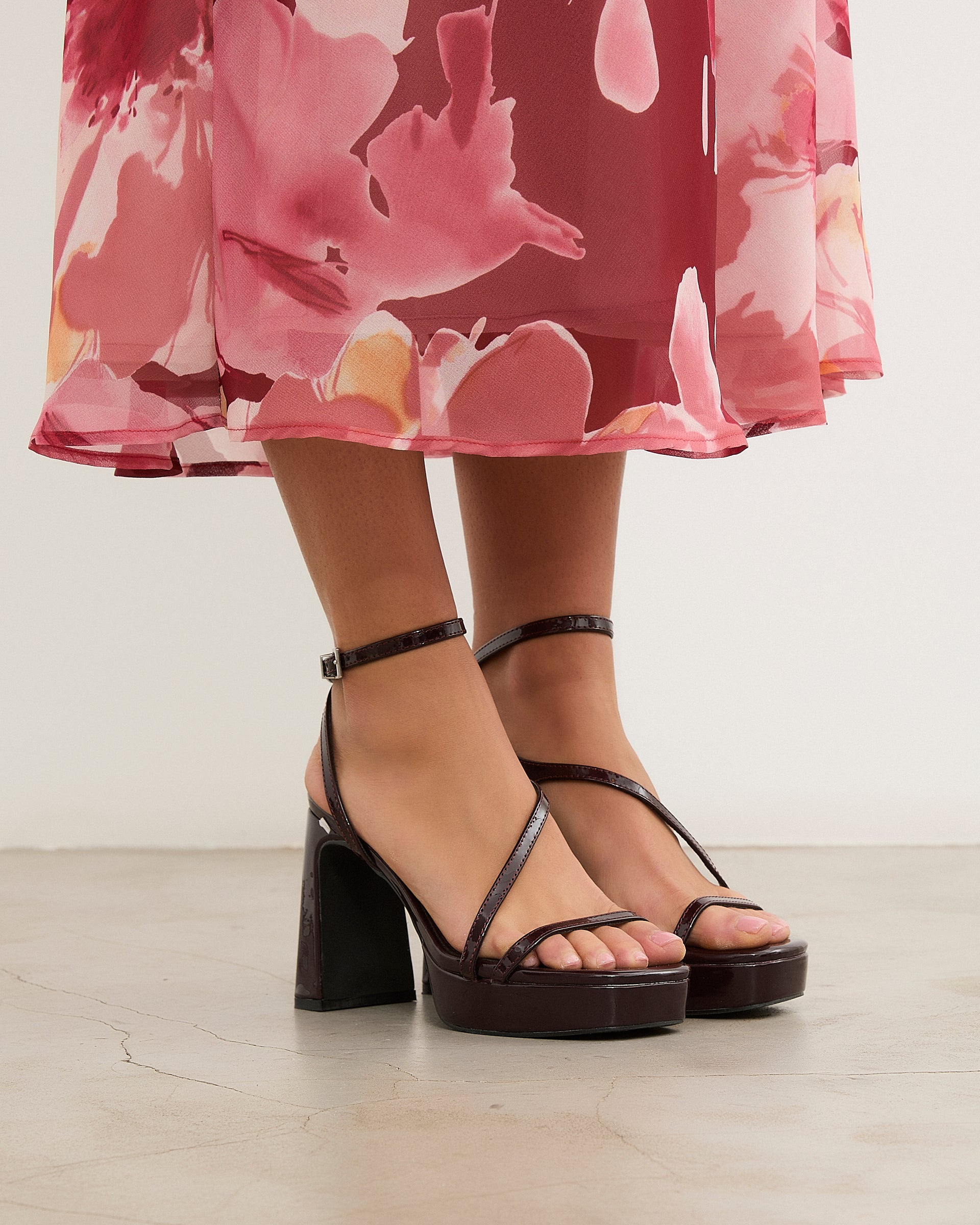 MIM Sandalia de tacón Nelly Burdeos