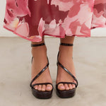 MIM Sandalia de tacón Nelly Burdeos