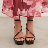 MIM Sandalia de tacón Nelly Burdeos