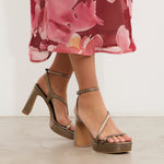 MIM Sandalia de tacón Nelly Metalizado