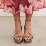 MIM Sandalia de tacón Nelly Metalizado