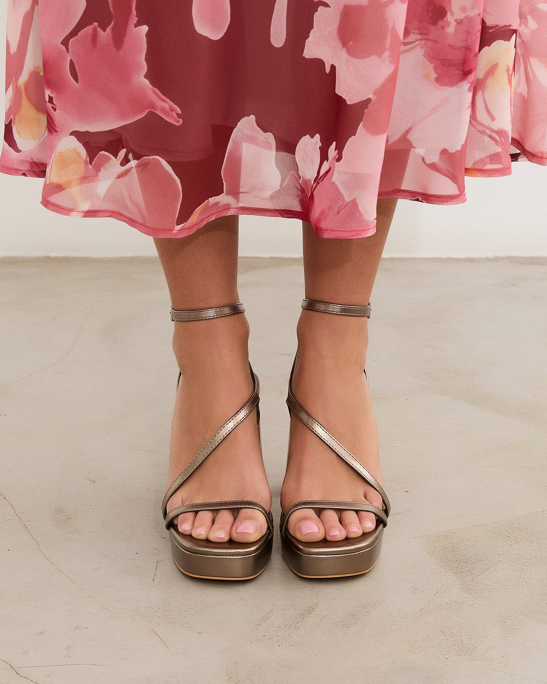 MIM Sandalia de tacón Nelly Metalizado