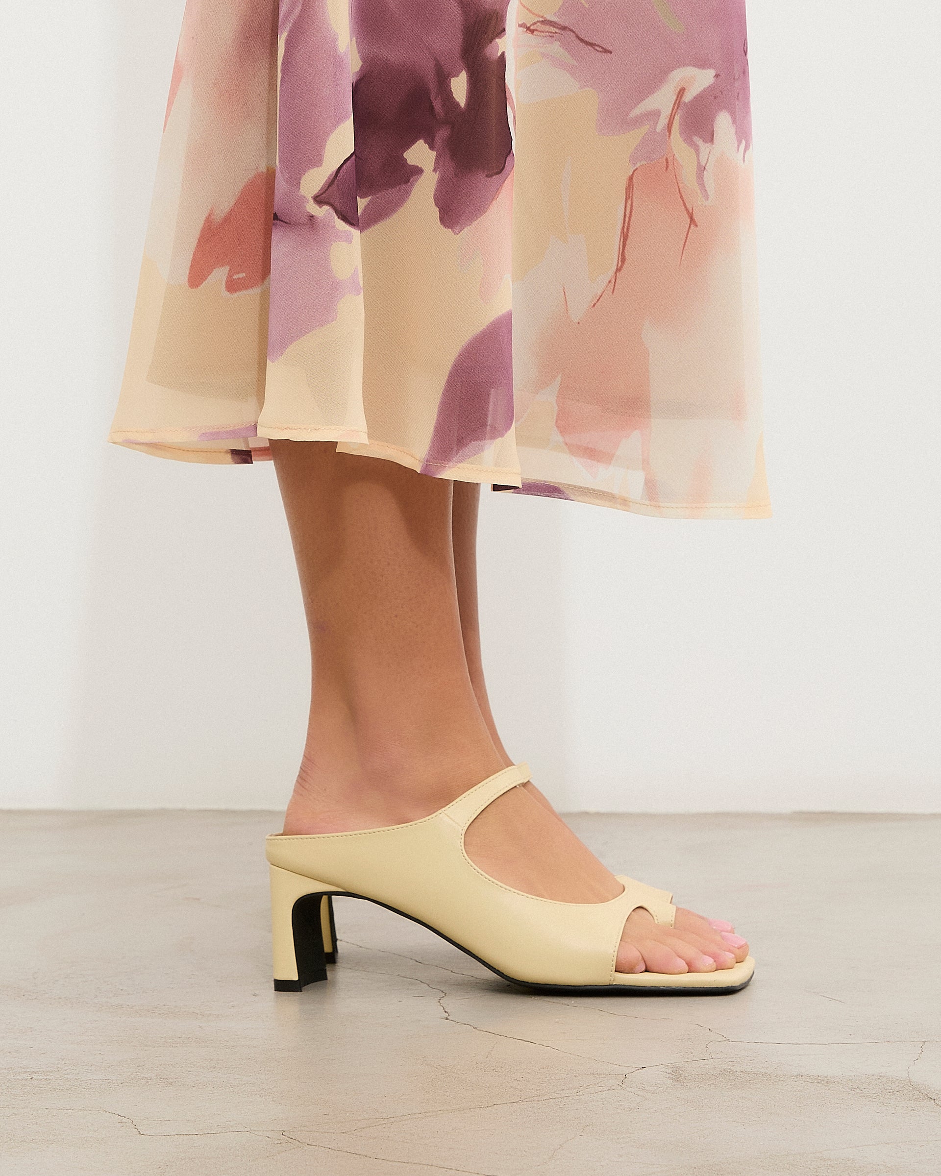 MIM Sandalia de tacón Ness Amarillo