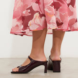 MIM Sandalia de tacón Ness Burdeos