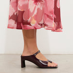 MIM Sandalia de tacón Ness Burdeos