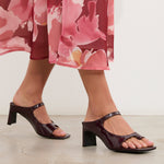 MIM Sandalia de tacón Ness Burdeos