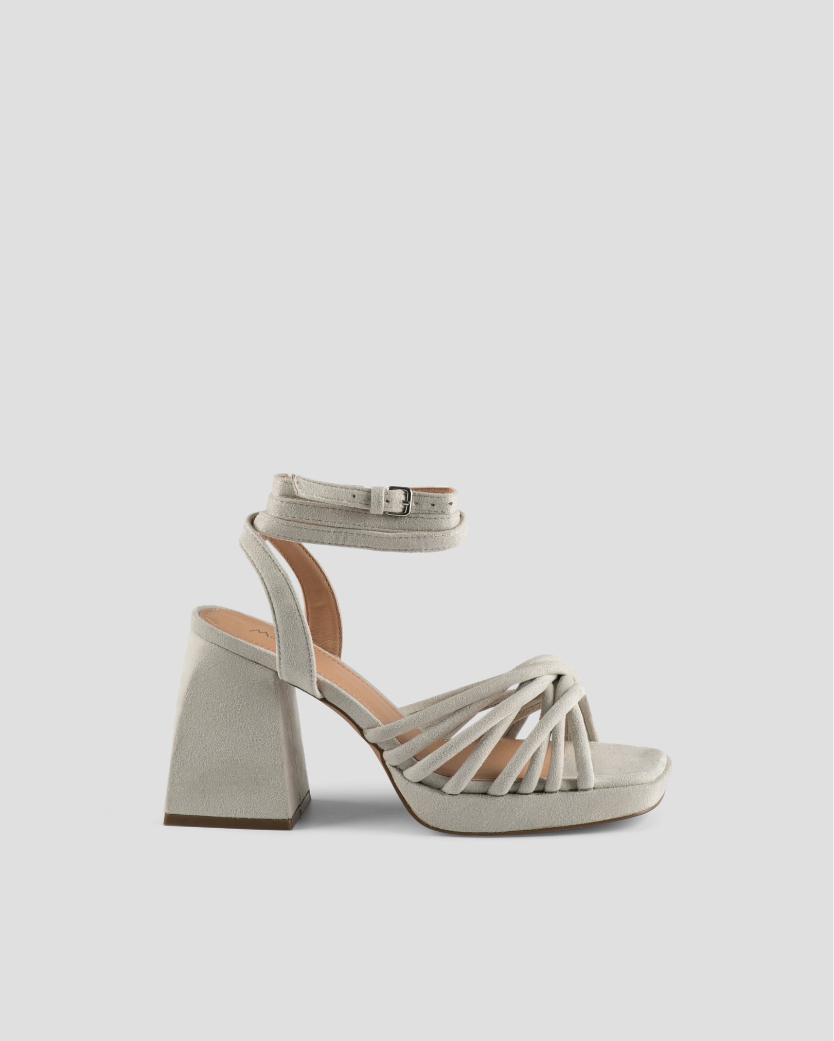 MIM Sandalia de tacón NET ECRU