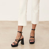 MIM Sandalia de tacón NORI AZUL MARINO