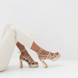 MIM Sandalia de tacón NORI DORADO