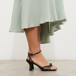 MIM Sandalia de tacón Pao Negro