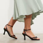 MIM Sandalia de tacón Pao Negro