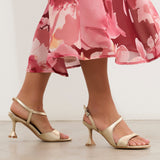 MIM Sandalia de tacón Rafaella Dorado