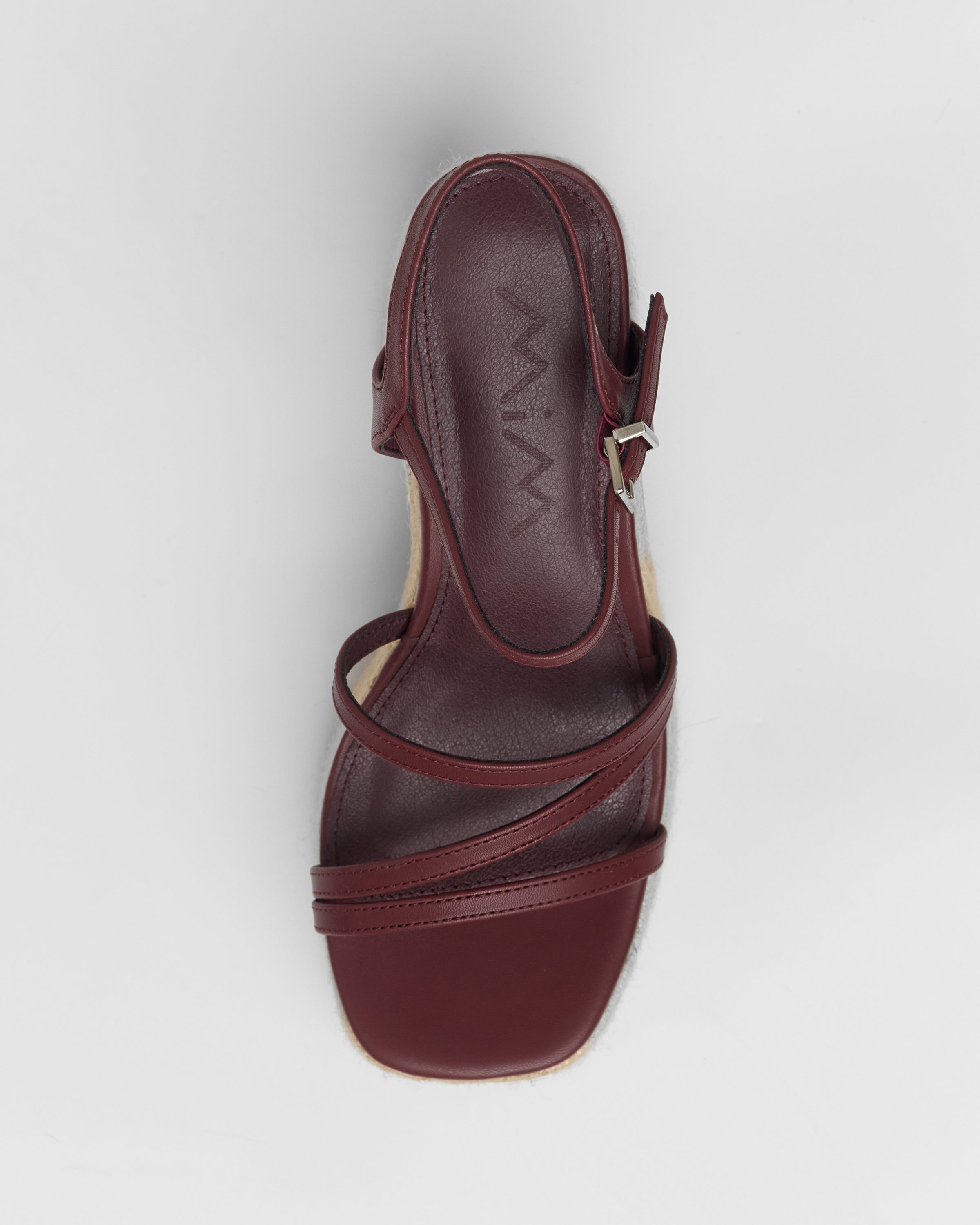 MIM Sandalia de tacón Riva Burdeos