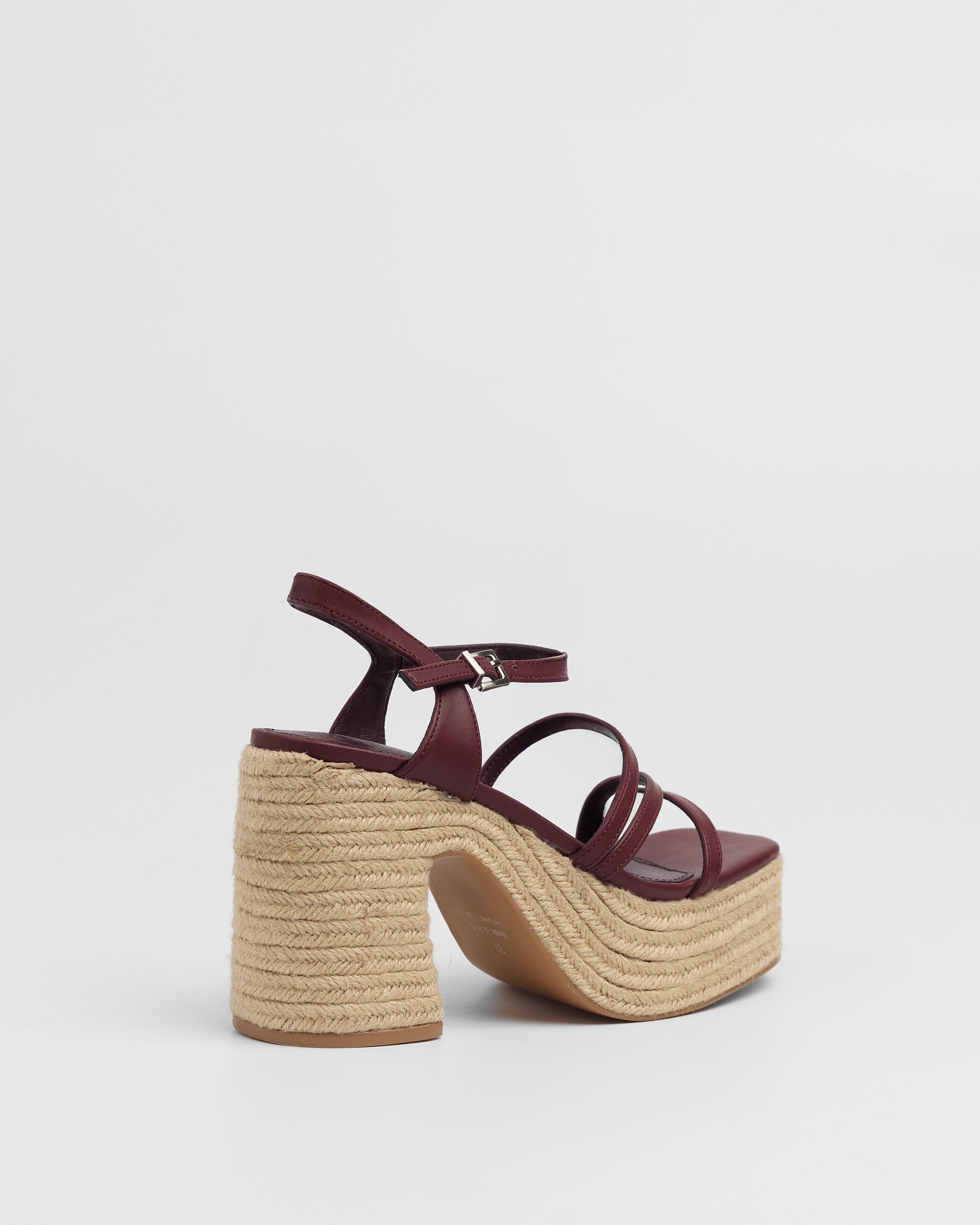 MIM Sandalia de tacón Riva Burdeos