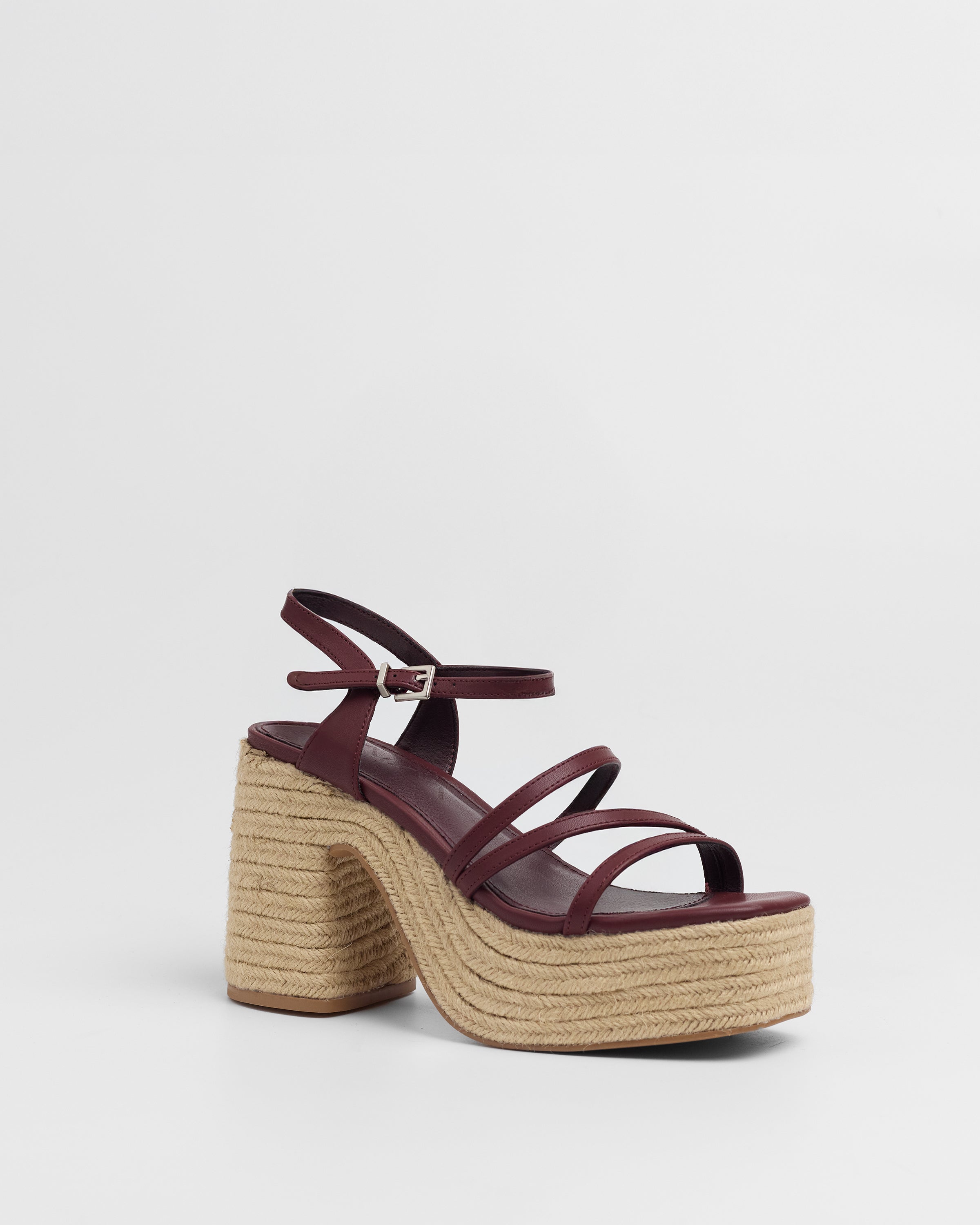 MIM Sandalia de tacón Riva Burdeos