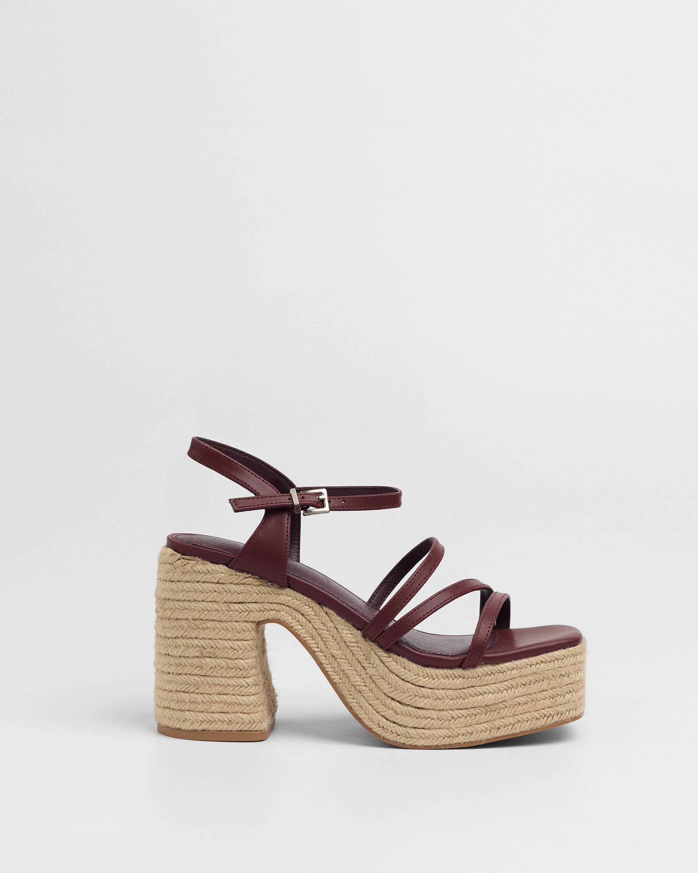 MIM Sandalia de tacón Riva Burdeos