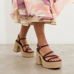 MIM Sandalia de tacón Riva Burdeos