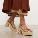 MIM Sandalia de tacón Riva Ecru